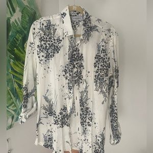 Europann Linen Long Sleeve Button Down 2/Med